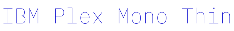 IBM Plex Mono Thin font